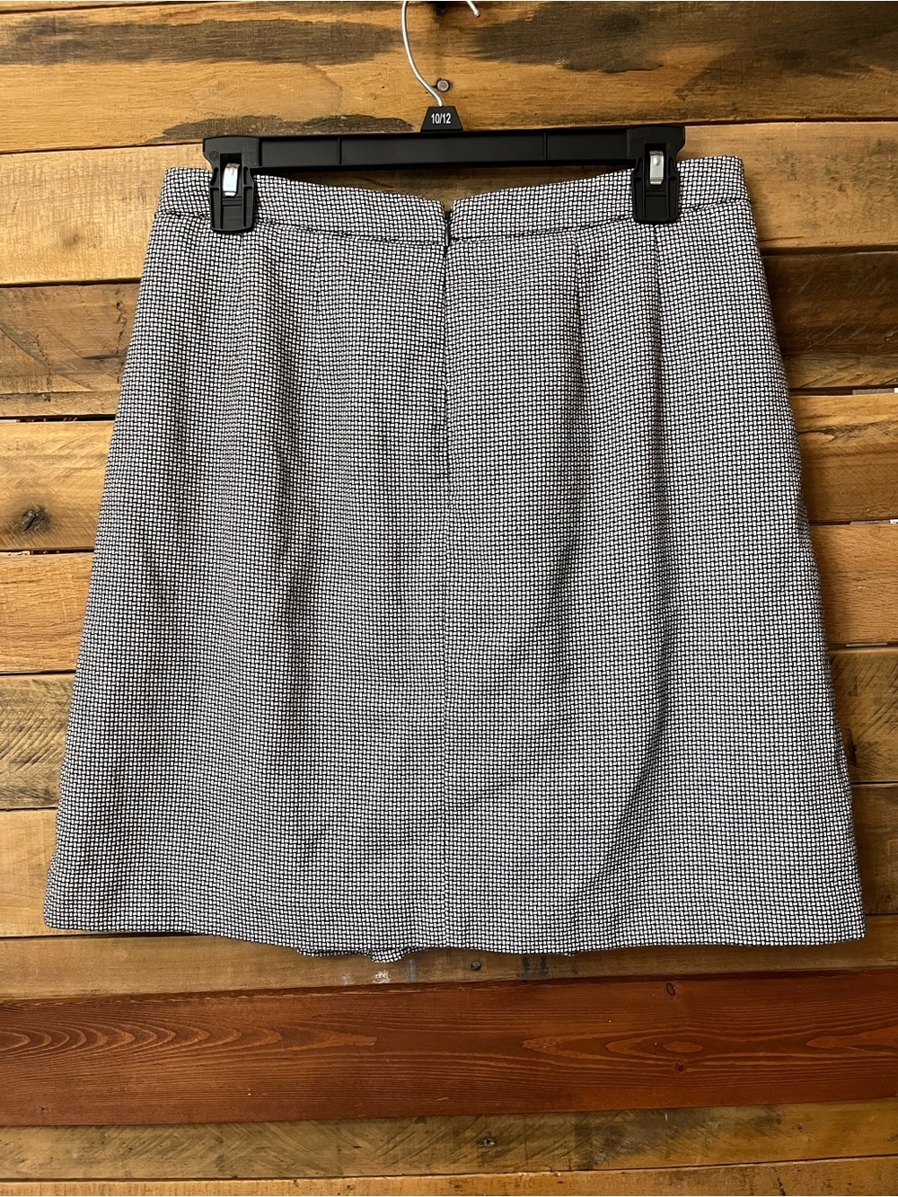 LOFT Black and White Houndstooth A-Line Skirt with Waist Bow - Picture 4 of 4